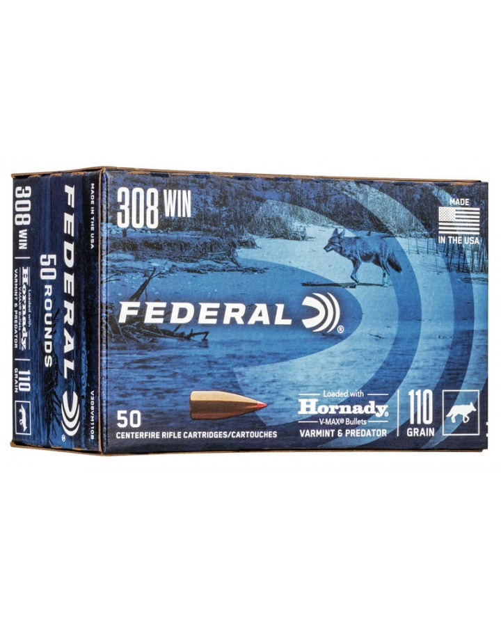 Federal Ammunition, 308Win Varmint&Predator 110gr V-MAX