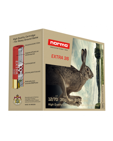 Norma Ammunition Lead Extra 36 12/70