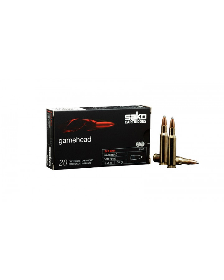 Sako Ammunition 222Rem 50gr/3,2g GameHead (106G)