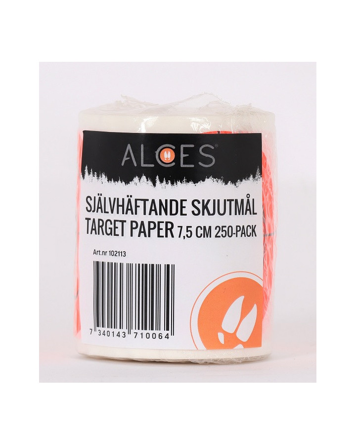 Alces Självhäftande skjutmål 7,5cm 250-pack