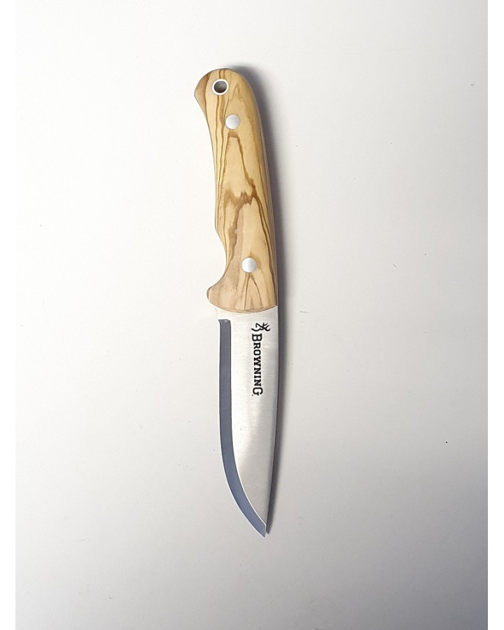 Browning Knife, Bjorn Fixed, Olive, Leather Sheath 10cm