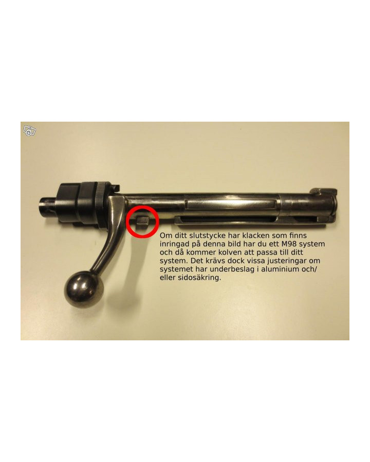 Hogue svart kolv modell Mauser 98...