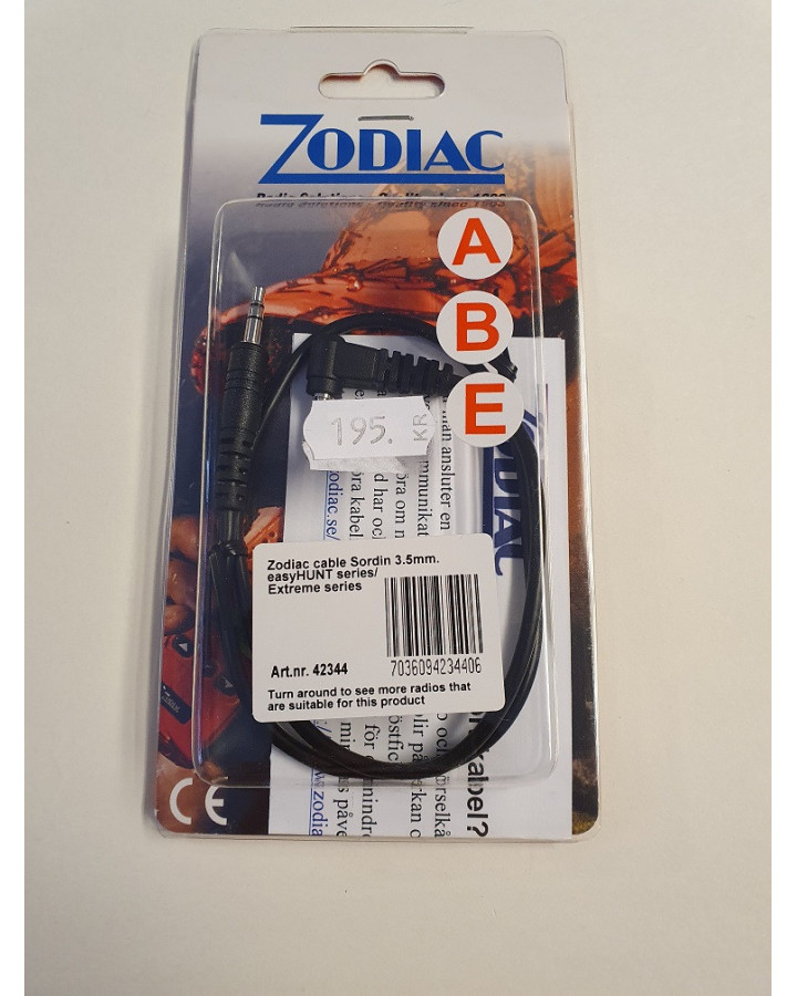 Zodiac Radiokabel SORDIN/PROTAC 3,5 mm A/B/E (42344)