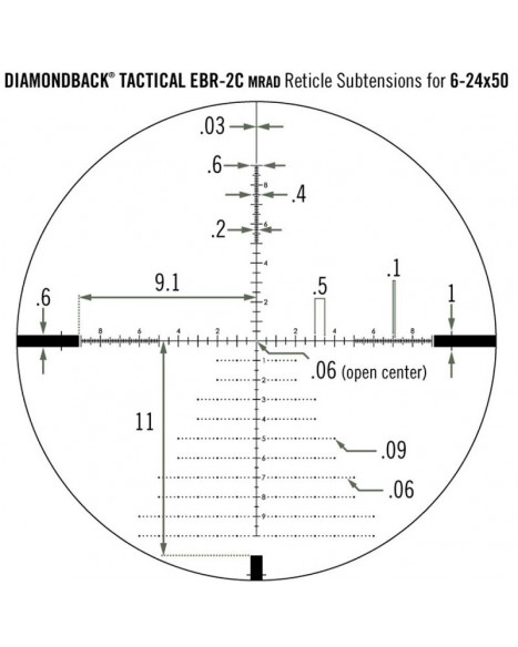 Vortex Diamondback Tactical 6-24x50 FFP EBR-2C