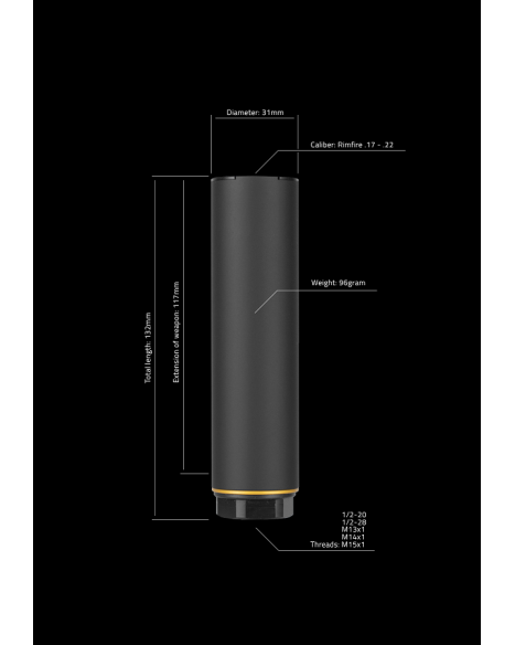 Stalon RF, 1/2-20 unf, Rimfire .17-.22