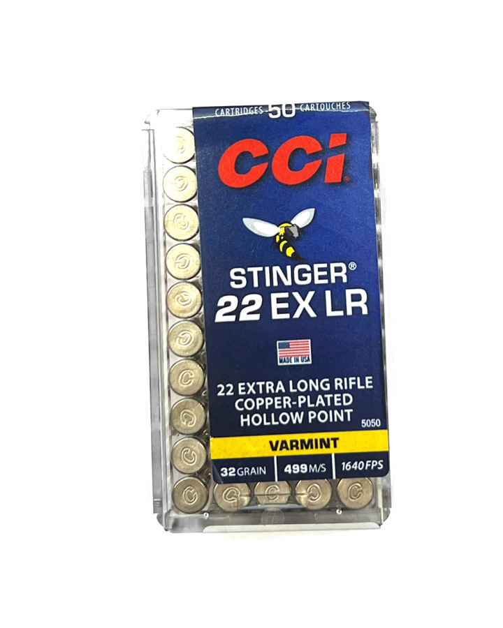 CCI Ammunition Stinger Varmint .22lr Copper-Plated HP 32gr
