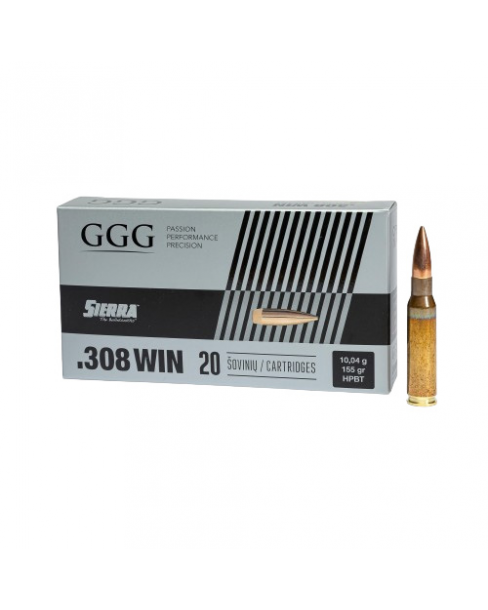 GGG Ammunition, 155gr HPBT...