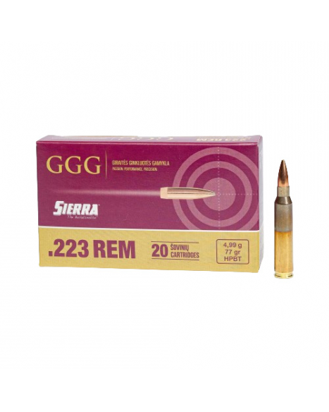 GGG Ammunition, .223Rem 77gr Sierra MatchKing