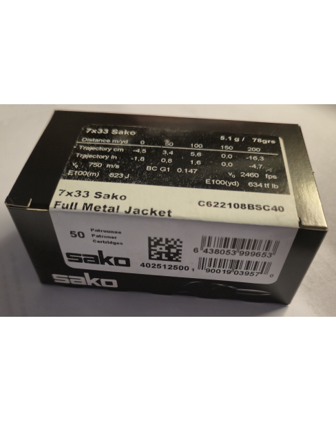 Sako Ammunition, 7x33...