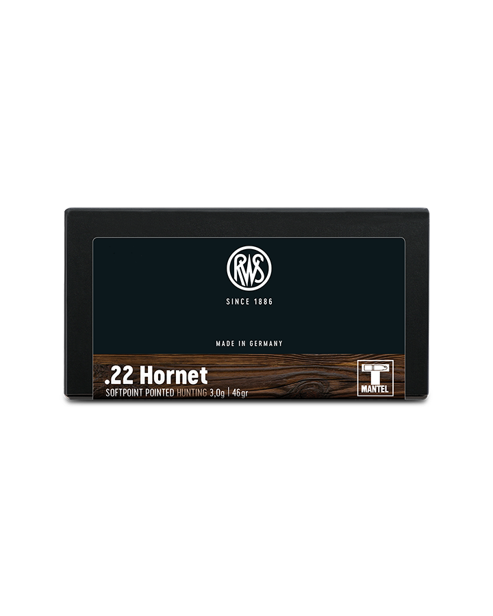RWS Ammunition .22Hornet 46gr/3,0g SP