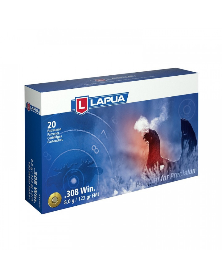 Lapua Ammunition 308Win FMJ 8,0gr (4317527) 20-p