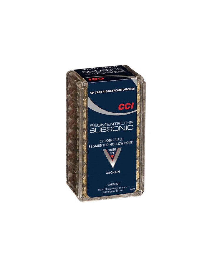 CCI Ammunition .22lr 40gr/2,6g Segmented HP Subsonic