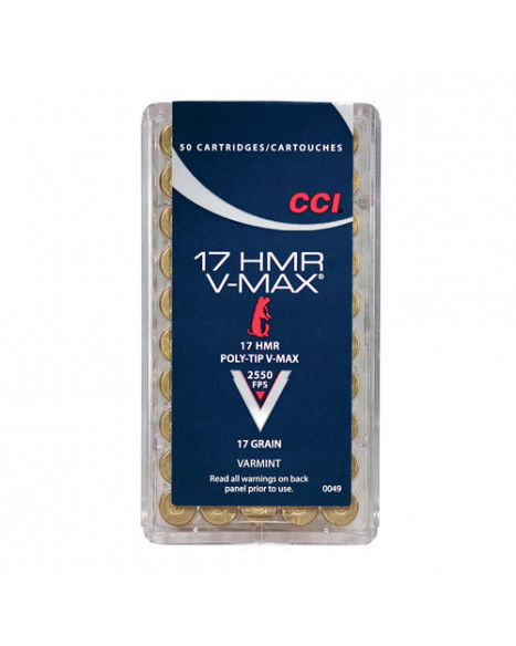 CCI Ammunition .17HMR .17gr V-MAX