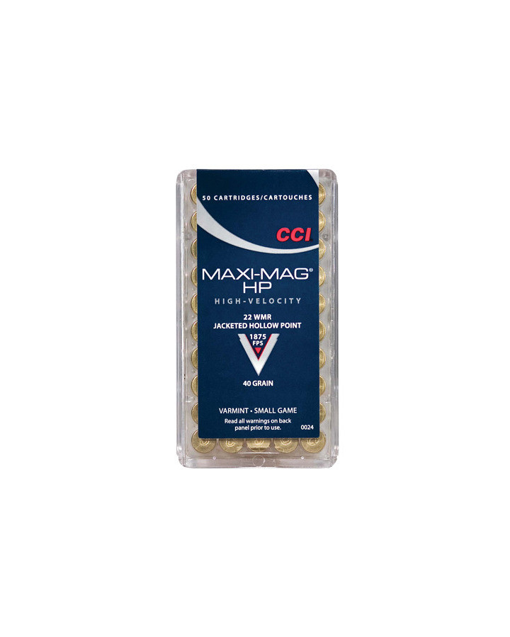 CCI Ammunition MAXI-MAG .22WMR 40gr/2,6g HP