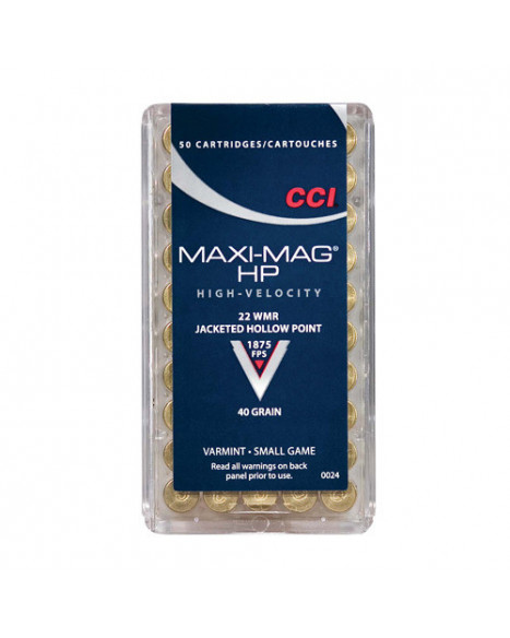 CCI Ammunition MAXI-MAG .22WMR 40gr/2,6g HP