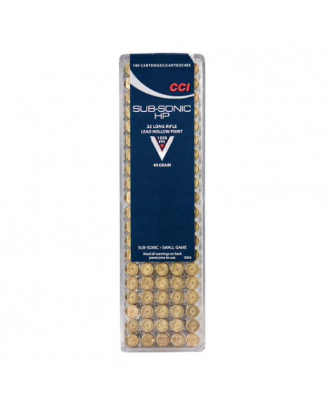 CCI Ammunition .22lr 40gr/2,6g SUB-SONIC HP