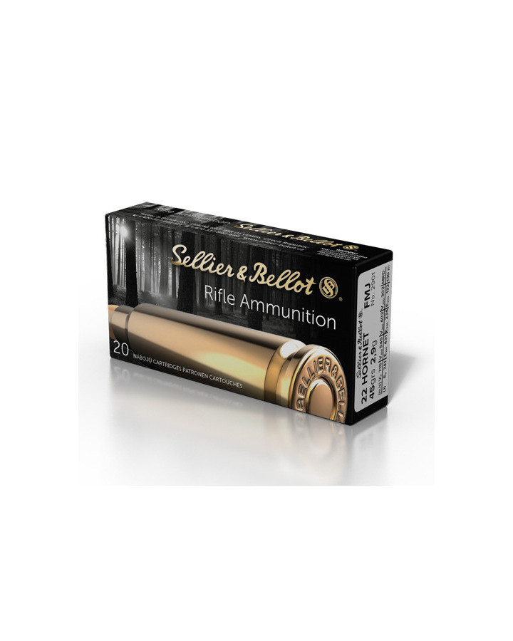 Sellier&Bellot Ammunition .22Hornet 45gr/2,9g FMJ