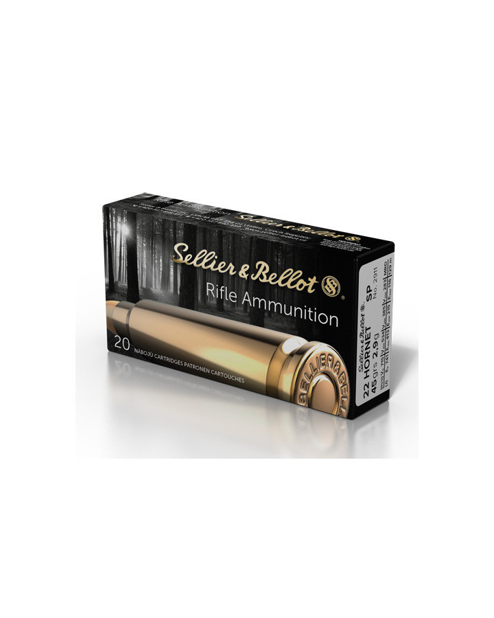 Sellier&Bellot Ammunition .22Hornet 45gr/2,9g SP