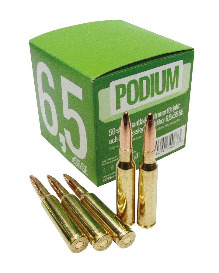 Podium Ammunition 6,5x55 123gr/8g FMJ