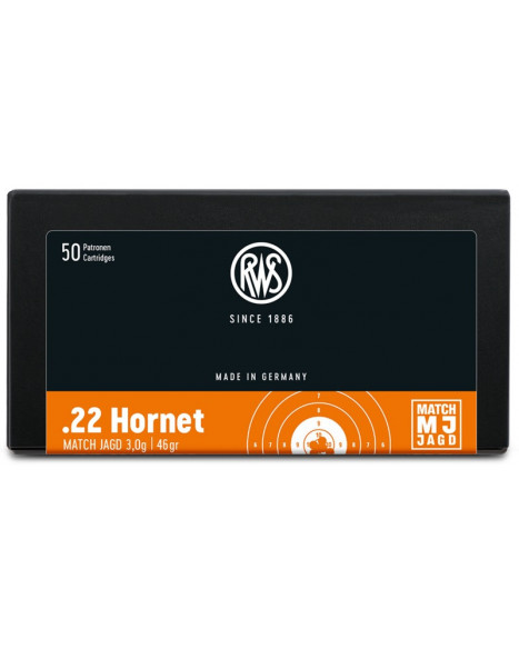 RWS Ammunition .22Hornet 46gr/3,0g MATCH JAGD