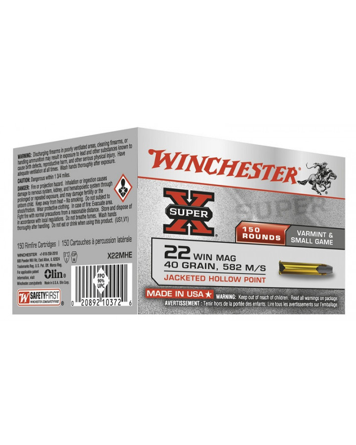 Winchester Ammunition SuperX .22WMR 40gr/2,6g HP